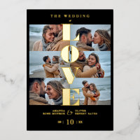 Love Quote Black Trendy Collage Wedding 6 Photos