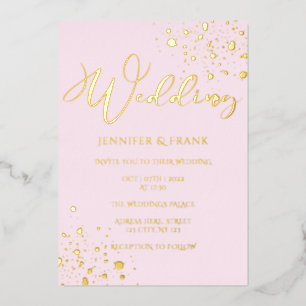 Invitación Con Relieve Metalizado Lugares de auténtico pan de oro Modernas Elegantes