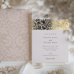 Invitación Con Relieve Metalizado Lujoso champagne y Relieve metalizado dorado Boda<br><div class="desc">Esta lujosa invitación a celebrar bodas islámicas es una combinación perfecta de elegancia y tradición, con un impresionante diseño floral de Relieve metalizado dorado, todo ello rodeado de un sofisticado ambiente de champán. El intrincado patrón floral, resaltado con el Relieve metalizado dorado, añade un toque de lujo, mientras que la...</div>