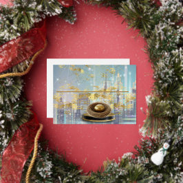 Invitación Con Relieve Metalizado  Luxury Gold Foil Easter Guest Book