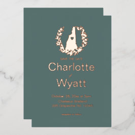 Invitación Con Relieve Metalizado Mapa de Nuevo Hampshire Boda de Destino