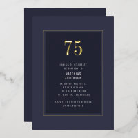 Marco minimal elegante dorado oscuro para cumpleañ