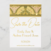 Mariposa Calla Lily de Art Deco salva la fecha