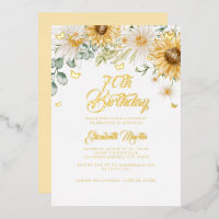 Mariposa de oro de girasol 70 cumpleaños