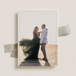 Invitación Con Relieve Metalizado Matrimonio simple de radiación Guardar la fecha