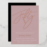 Invitación Con Relieve Metalizado Mauve Dusty Pink 50 cumpleaños Rosa de oro<br><div class="desc">Invitación al Relieve metalizado dorado de Mauve Dusty Pink 50th Birthday Party Ver otras invitaciones en nuestra Nest Store y Nest</div>