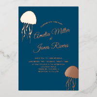 Medusa de oro Navy Boda Prensada  