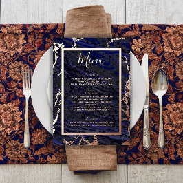 Invitación Con Relieve Metalizado Menú de Comida y Bebidas de Boda de Papel de Alumi