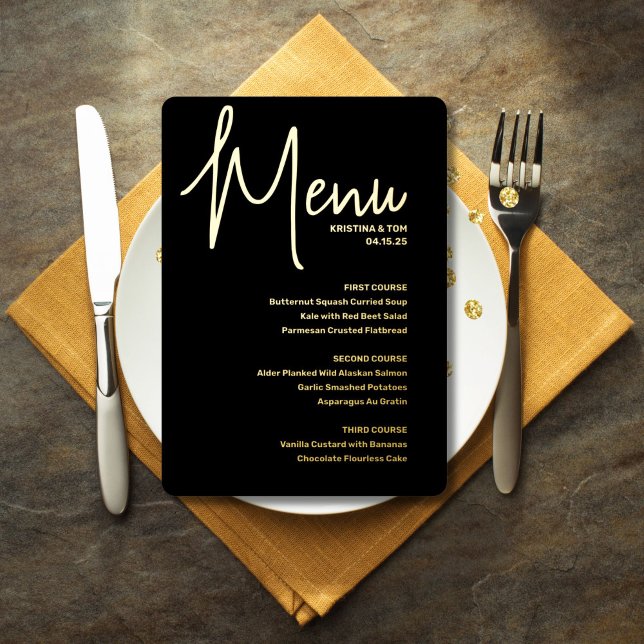 Invitación Con Relieve Metalizado Menú de estilo contemporáneo (Subido por el creador)