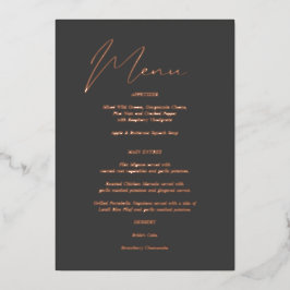 Invitación Con Relieve Metalizado Menú gris de Relieve metalizado de Moda moderna