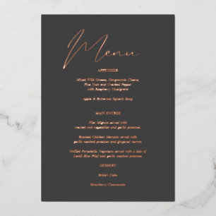 Invitación Con Relieve Metalizado Menú gris de Relieve metalizado de Moda moderna