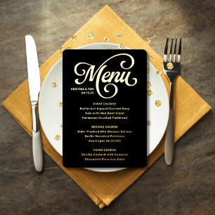 Invitación Con Relieve Metalizado Menú por Encima de Todo
