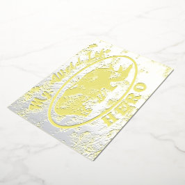 Invitación Con Relieve Metalizado Mi héroe de vida salvaje