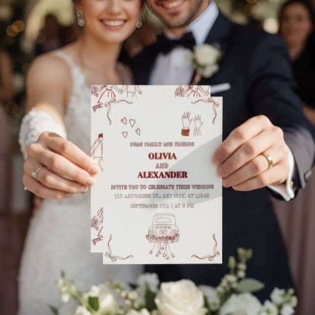 Invitación Con Relieve Metalizado Minimalist Romantic Wedding Invitation (Subido por el creador)