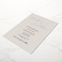 Minimalista Moderno Marfil Bodas Letra Plata