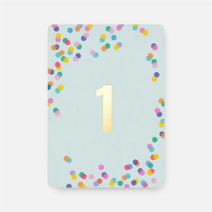 Invitación Con Relieve Metalizado Mint Green Baby Girl First Birday Confetti Gold