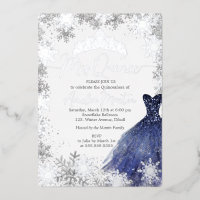 Mis Quince Copo de Nieve Azul Quinceañera