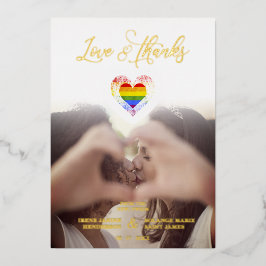 Invitación Con Relieve Metalizado Moda Amor y gracias al corazón del orgullo gay LGB