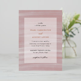 Invitación Con Relieve Metalizado Moda costera Boda Elegante Rosa