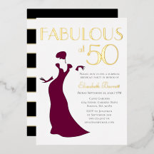 Moda Glam Fabulous at Fifty Birthday StriGold