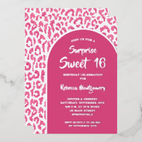 Moda Sweet 16 Leopard Print Birthday Silver