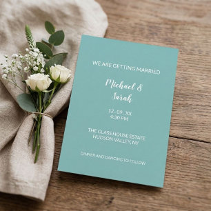 Invitación Con Relieve Metalizado Modern Wedding Invitation, Minimalist Custom 