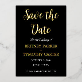 Invitación Con Relieve Metalizado Moderna caligrafía fotográfica de código QR Foi Bo