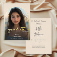 Moderna Invitación de graduación mínima de Relieve