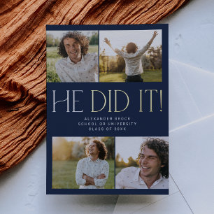 Invitación Con Relieve Metalizado Moderna Marina De Relieve metalizado De Fiesta Lo