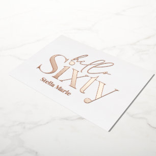 Invitación Con Relieve Metalizado Moderna tipografía mínima simple cumpleaños número