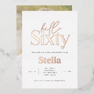 Invitación Con Relieve Metalizado Moderna tipografía mínima simple cumpleaños número