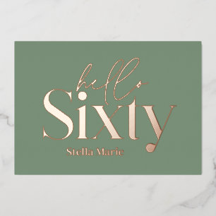 Invitación Con Relieve Metalizado Moderna tipografía mínima simple cumpleaños número