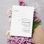 Invitación Con Relieve Metalizado Moderna tipografía Minimalista Boda plata blanca<br><div class="desc">Una minimalista invitación a la boda en blanco y negro con toques de Relieve metalizado plateado, para el más moderno aspecto de la moda. una sencilla colección para mezclar y combinar colores. Si necesita algún diseño que coincida que no esté en la colección o necesite ayuda, por favor avísenme (Maria)....</div>