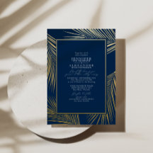 Moderno Chic Tropical Playa Palma Boda Azul Marino