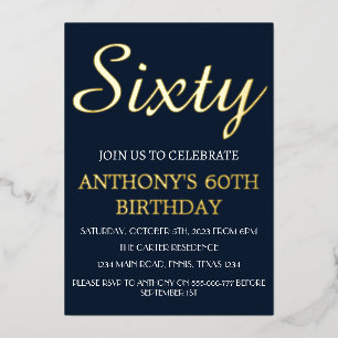 Invitación Con Relieve Metalizado Moderno código QR de Relieve metalizado dorado azu