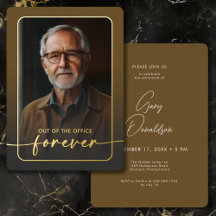 Moderno Fiesta de retiro de foto marrón minimalist