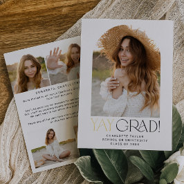 Invitación Con Relieve Metalizado Moderno Relieve metalizado de fetos Yay Grad Photo