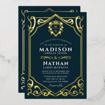 Monograma de fantasía medieval real Boda