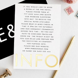 Invitación Con Relieve Metalizado Monograma Ultra Moderno 2 x Detalles de INFO de OR