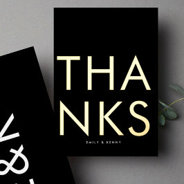 Invitación Con Relieve Metalizado Monograma Ultra Moderno Dos Gracias ORO