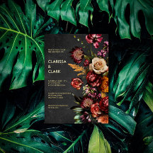 Moody Oscuro Negrita Boda de Flor Salvaje