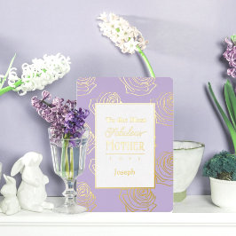 Invitación Con Relieve Metalizado Most Fabulous Mother Lavender Foil Invitation