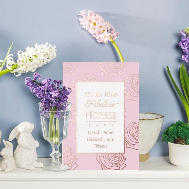 Invitación Con Relieve Metalizado Most Fabulous Mother Pink (Subido por el creador)