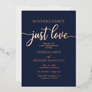 Invitación Con Relieve Metalizado Nada Fancy Ama Al Boda Casual
