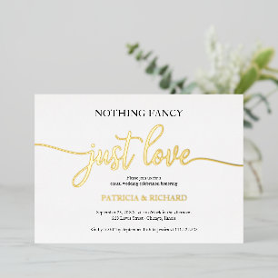 Invitación Con Relieve Metalizado Nada Fancy Ama Al Boda Casual