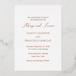 Invitación Con Relieve Metalizado Nancy Modern Boda