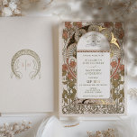 Invitación Con Relieve Metalizado Naranja de oro quemado por caída Boda Art Nouveau<br><div class="desc">Naranja florido de estilo Art Nouveau vintage e invitaciones a la Boda de Oro de Alphonse Mucha en un diseño romántico y caprichoso usando el Relieve metalizado dorado Real. Los florecientes victorianos complementan los tipos de letra Art Deco clásicos. Por favor, introduzca la información de su personalizado y ya está...</div>