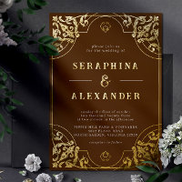 Naranja quemada Siena y Boda de Oro Vintage Fall