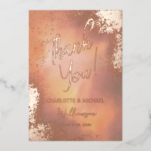 Naranja Sparkle Photo Overlay Boda Gracias