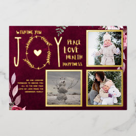 Invitación Con Relieve Metalizado NAVIDADES DE FOTO DE Relieve metalizado VACACIONES